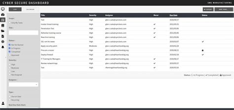 Plan of Action and Milestones (POA&M) - CYBER SECURE DASHBOARD