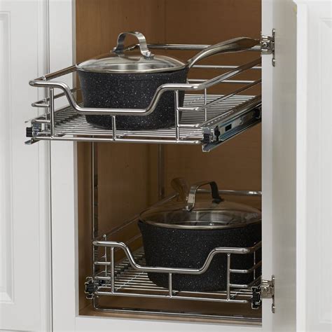 Rebrilliant Dual Slide 2 Tier Under Sink Pull Out Drawer & Reviews | Wayfair