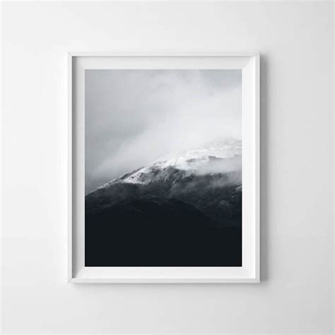 Smoky Mountains Poster Landscape Print Art Black White - Etsy