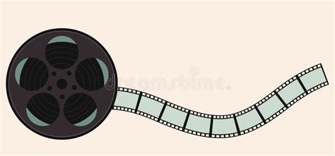 Vector Background with Vintage Film Reel. Movie and Film Design ...