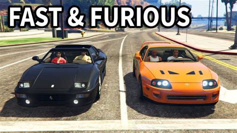 GTA V – Fast and Furious Supra vs Ferrari [Drag Scene] – GTA Junkies