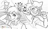 Ladybug And Cat Noir coloring Pages Print For Free sketch template