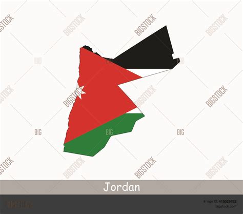 Jordan Map Flag. Map Vector & Photo (Free Trial) | Bigstock