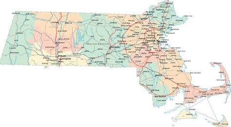 Map of Massachusetts Towns ~ Usa Map Guide 2016