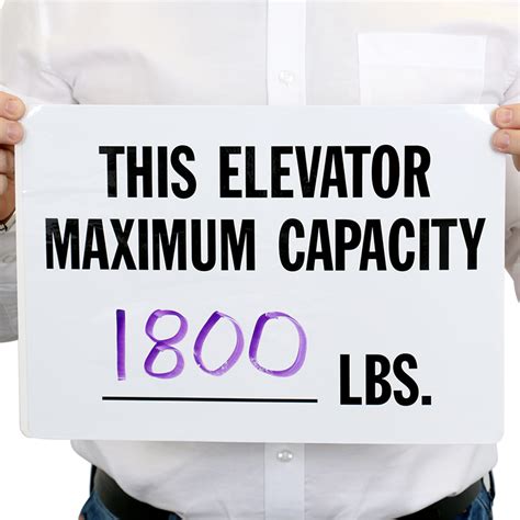 Elevator Maximum Capacity Sign | Ships Fast & Free, SKU: S-1187 ...