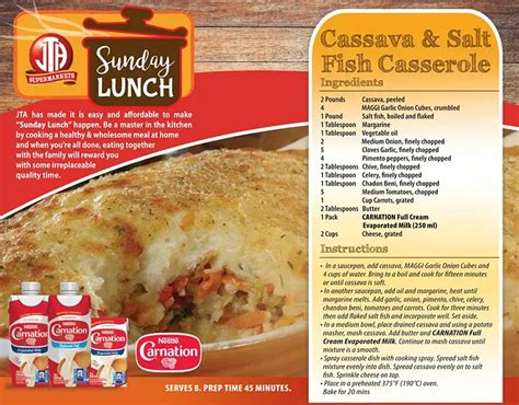 Cassava & Salt Fish Casserole | JTA Supermarkets