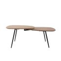 Wooden and metal coffee table Alphonsa - Modern Low tables