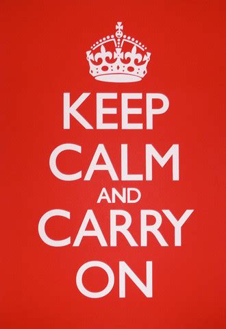 Keep Calm and Carry On Red Poster