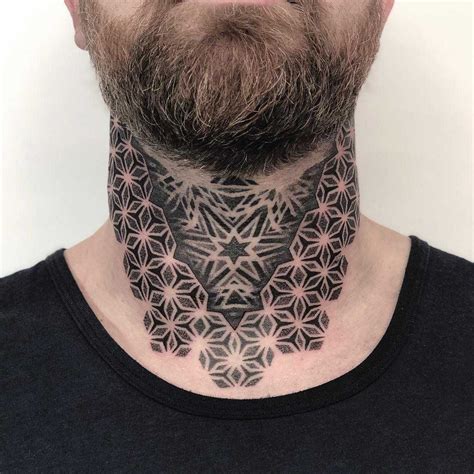 Small Mandala Neck Tattoo