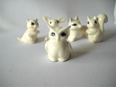 Vintage Animal Figurines Ceramic Animals Instant by VintageEye