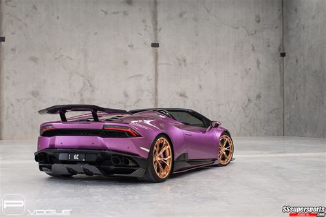 Purple on Gold Lamborghini Huracan Spyder - SSsupersports.com