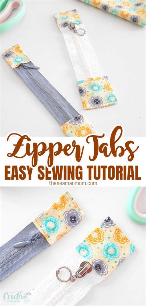 Zipper Tabs Tutorial With Fabric Scraps - Easy Peasy Creative Ideas