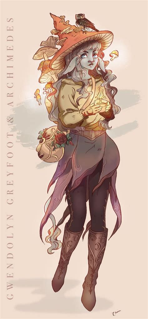 [OC] Firbolg Circle of Spores Druid, Gwendolyn Greyfoot & her pygmy owl familiar Archime… in ...