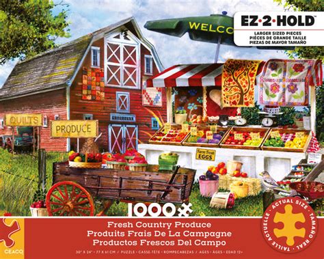 EZ 2 Hold - Fresh Country Produce - 1000 Oversized Piece Puzzle – Ceaco.com