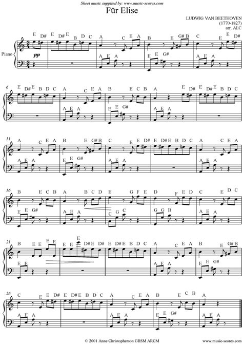 Fur Elise Sheet Music Full Version