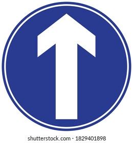 One Way Arrow Sign On Blue Stock Vector (Royalty Free) 1829401898 | Shutterstock