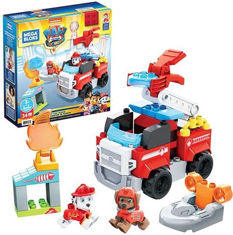 Mega Bloks Nickelodeon PAW Patrol Marshall's City Fire Rescue toy ...