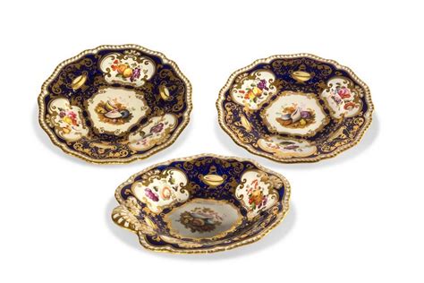 A pair of Staffordshire pottery plates and matching dish… - International Decorative Arts from ...