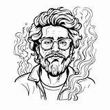 Download Black And White Drawing Of A Man Smoking Coloring Pages Online  sketch template