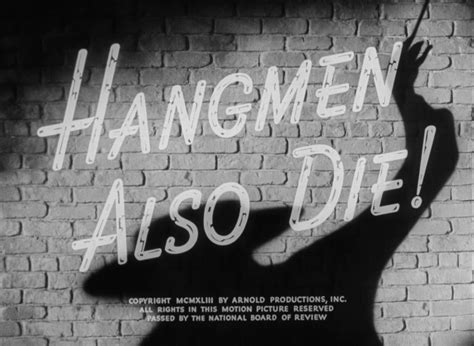 Hangmen Also Die - Brian Donlevy