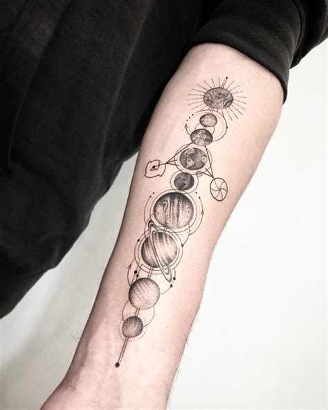 Solar system tattoo drawing photos