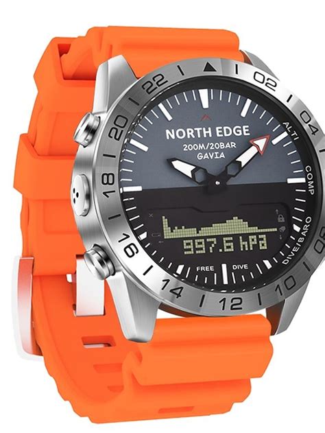 NORTH EDGE Men Digital Watch Outdoor Sports Tactical Wristwatch Compass ...