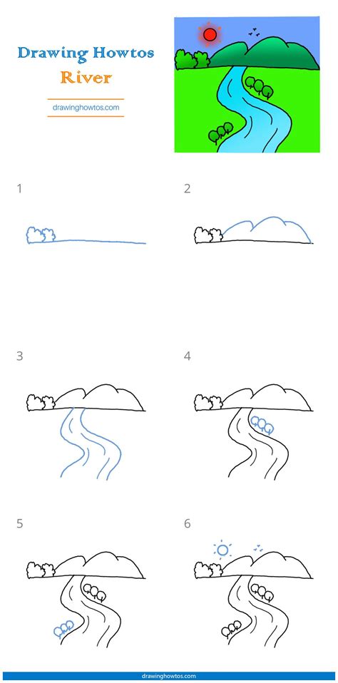 How to draw a river step by step easy drawing guides – Artofit