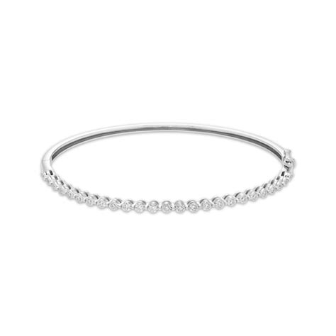 Diamond Bangle Bracelet 1/4 ct tw Sterling Silver | Kay