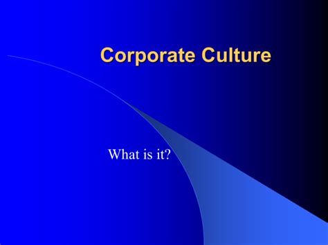 Corporate Culture