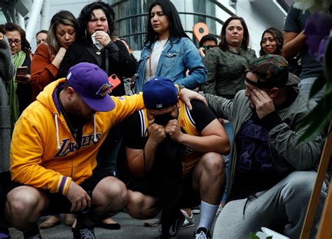 Fans Chant 'Kobe Bryant' as They Gather Around Staples Center to Mourn Loss of Lakers Legend ...