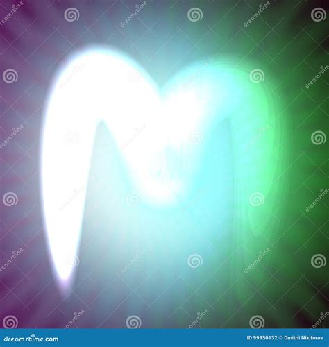 Single Light Blue Neon Letter M of Vector Illustration Stock Vector - Illustration of colorful ...