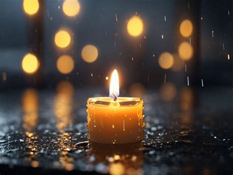 Premium Photo | Close up candle under rain