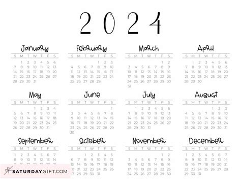 Aesthetic Calendar Printable 2024 2024 Calendar Print - vrogue.co