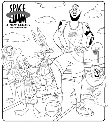 Space Jam New Legacy Coloring Pages