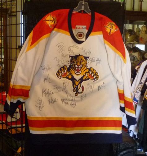 1st year team signed Florida Panthers hockey jersey, 1993-94 | Pittsburgh Sports Gallery Mr ...