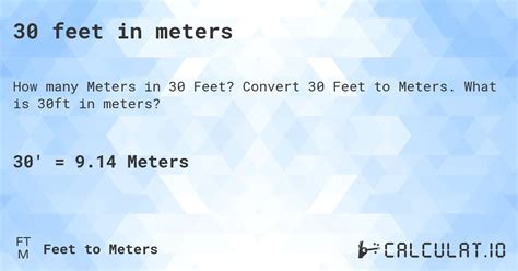 30 feet in meters - Calculatio