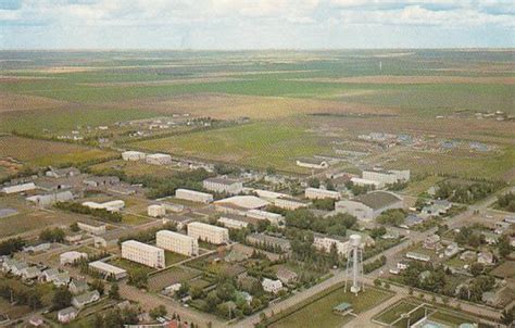 Canada Aerial View Prairie Bible Institute Three Hills Alberta ...