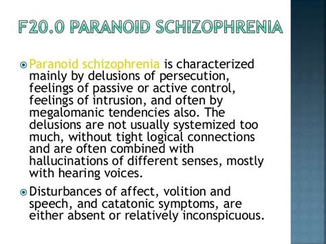 Paranoid schizophrenia