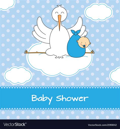 Stork with baby Royalty Free Vector Image - VectorStock