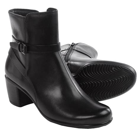 ECCO Touch 55 Leather Ankle Boots (For Women) - Save 27%