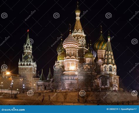 Kremlin Night Scene stock image. Image of famous, dark - 2800219