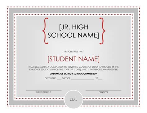 High School Certificate Templates - Word Templates