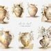 Vintage Vases Clipart, Watercolor Oriental Vases, Flower Vase PNG, Old Vases Clipart, Digital ...