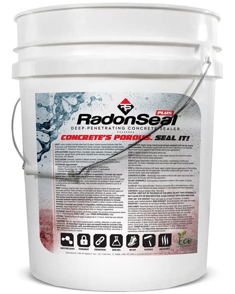 Buy RadonSeal Plus Deep-Penetrating Concrete Sealer, Basement Waterproofing & Radon Mitigation ...