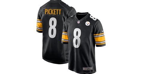 Nike Satin Pittsburgh Steelers Kenny Pickett #8 Black Game Jersey for ...