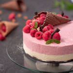 Raspberry Almond Ice Cream Cake - Easy Ice Cream Cake Recipe