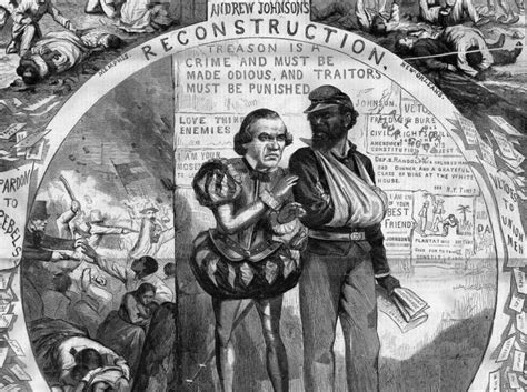 Reconstruction Political Cartoon Andrew Johnson