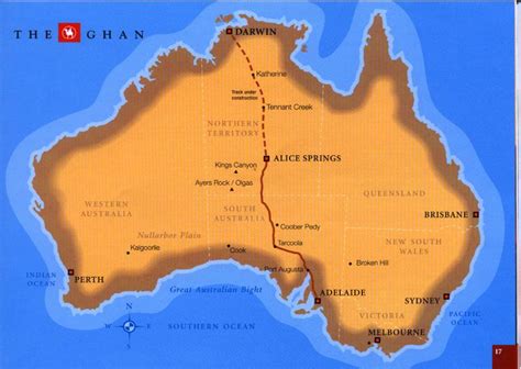 The Ghan Train Route | Brisbane australia, Australia travel, Train map