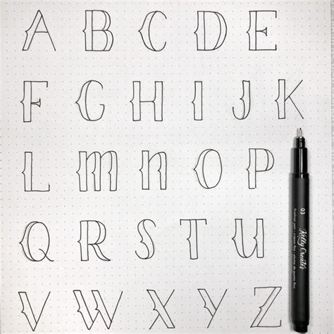 Easy Hand Lettered Alphabet Style to Practice