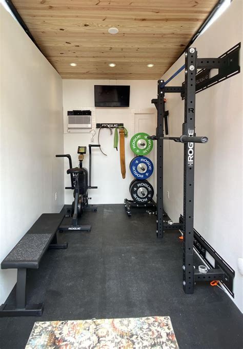 Backyard Shed Gym (gallery in comments) | Gym room at home, Home gym ...